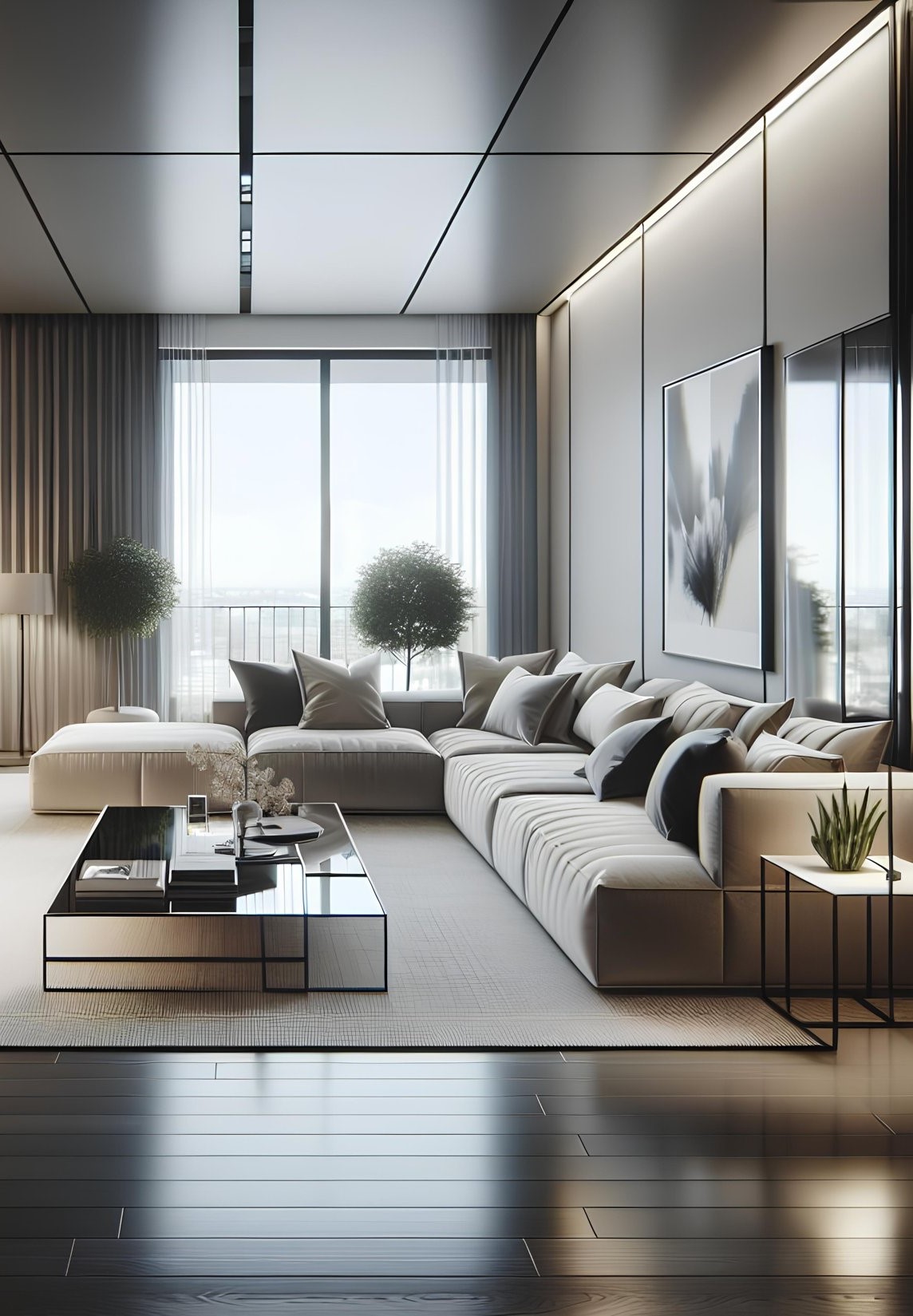 Progetto di design per soggiorno